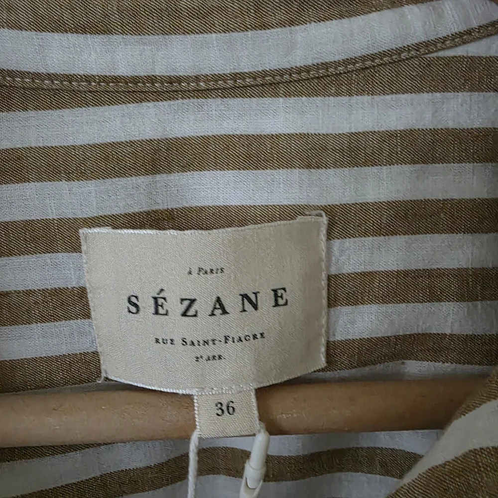 Sezane Tomboy Striped Shirt 36 NWT - Picture 4 of 7